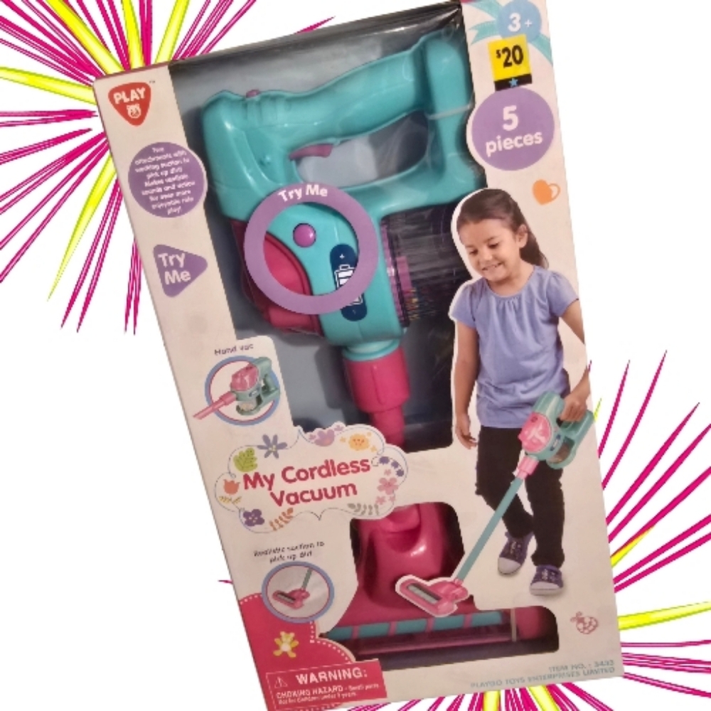 Pink Cordless Vacuum Toy